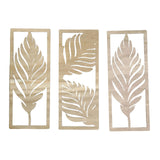 Maxbell 3Pcs Wall Sculptures Boho Leaf Sign Wall Decoration for Kitchen Home Bedroom
