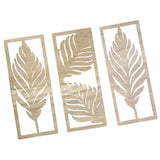 Maxbell 3Pcs Wall Sculptures Boho Leaf Sign Wall Decoration for Kitchen Home Bedroom