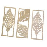 Maxbell 3Pcs Wall Sculptures Boho Leaf Sign Wall Decoration for Kitchen Home Bedroom