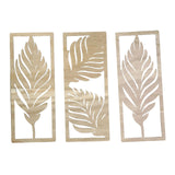 Maxbell 3Pcs Wall Sculptures Boho Leaf Sign Wall Decoration for Kitchen Home Bedroom