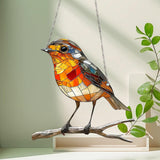 Maxbell 2D Bird Hanging Ornament Cherry Blossom Wall Art Decor for Cafe Indoor Porch
