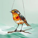 Maxbell 2D Bird Hanging Ornament Cherry Blossom Wall Art Decor for Cafe Indoor Porch