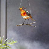 Maxbell 2D Bird Hanging Ornament Cherry Blossom Wall Art Decor for Cafe Indoor Porch