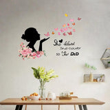 Maxbell Girl Butterfly Wall Sticker Inspirational Quotes for Bedroom Kids Girls Room