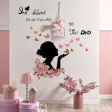 Maxbell Girl Butterfly Wall Sticker Inspirational Quotes for Bedroom Kids Girls Room