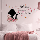 Maxbell Girl Butterfly Wall Sticker Inspirational Quotes for Bedroom Kids Girls Room