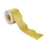 Maxbell Glitter Classroom Borders Art 32.8ft for Chalkboard Kindergarten White Board Yellow