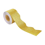 Maxbell Glitter Classroom Borders Art 32.8ft for Chalkboard Kindergarten White Board Yellow