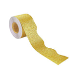 Maxbell Glitter Classroom Borders Art 32.8ft for Chalkboard Kindergarten White Board Yellow