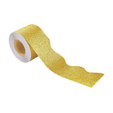 Maxbell Glitter Classroom Borders Art 32.8ft for Chalkboard Kindergarten White Board Yellow