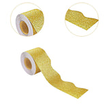 Maxbell Glitter Classroom Borders Art 32.8ft for Chalkboard Kindergarten White Board Yellow