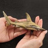 Maxbell Brass Hammerhead Shark Figurine 16.6 cm Ornament Gift Desk Statue Decoration