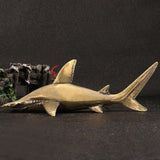 Maxbell Brass Hammerhead Shark Figurine 16.6 cm Ornament Gift Desk Statue Decoration