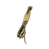 Maxbell Brass Squid Tea Pet Table Collectible Figurine Decoration Tiny Desk Ornament