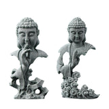 Maxbell Buddha Statue Crafts Collectible Sculpture for Bookshelf Office Coffee Table 7.5cmx5cmx15cm