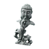 Maxbell Buddha Statue Crafts Collectible Sculpture for Bookshelf Office Coffee Table 7.5cmx5cmx15cm