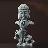 Maxbell Buddha Statue Crafts Collectible Sculpture for Bookshelf Office Coffee Table 7.5cmx5cmx15cm