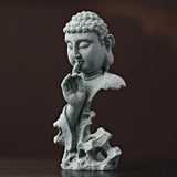 Maxbell Buddha Statue Crafts Collectible Sculpture for Bookshelf Office Coffee Table 7.5cmx5cmx15cm