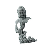 Maxbell Buddha Statue Crafts Collectible Sculpture for Bookshelf Office Coffee Table 8.5cmx4.5cmx15cm