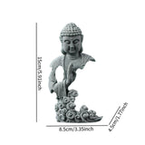 Maxbell Buddha Statue Crafts Collectible Sculpture for Bookshelf Office Coffee Table 8.5cmx4.5cmx15cm