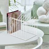 Maxbell Desk File Organizer Book End Decor File Sorter for Bedroom Stationery School White