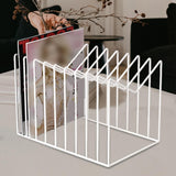 Maxbell Desk File Organizer Book End Decor File Sorter for Bedroom Stationery School White