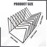 Maxbell Desk File Organizer Book End Decor File Sorter for Bedroom Stationery School Black
