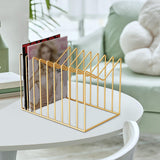 Maxbell Desk File Organizer Book End Decor File Sorter for Bedroom Stationery School Gold