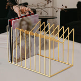 Maxbell Desk File Organizer Book End Decor File Sorter for Bedroom Stationery School Gold