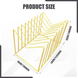 Maxbell Desk File Organizer Book End Decor File Sorter for Bedroom Stationery School Gold