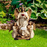 Maxbell 2D Acrylic Sign Religious Figure Garden Stake for Outside Backyard Farmhouse Jesus Figure