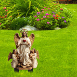 Maxbell 2D Acrylic Sign Religious Figure Garden Stake for Outside Backyard Farmhouse Jesus Figure