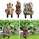 Maxbell 2D Acrylic Sign Religious Figure Garden Stake for Outside Backyard Farmhouse Jesus Figure