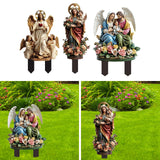 Maxbell 2D Acrylic Sign Religious Figure Garden Stake for Outside Backyard Farmhouse Jesus Figure