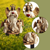 Maxbell 2D Acrylic Sign Religious Figure Garden Stake for Outside Backyard Farmhouse Jesus Figure