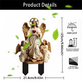 Maxbell 2D Acrylic Sign Religious Figure Garden Stake for Outside Backyard Farmhouse Jesus Figure
