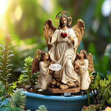 Maxbell 2D Acrylic Sign Religious Figure Garden Stake for Outside Backyard Farmhouse Jesus Figure