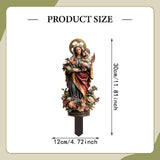 Maxbell 2D Acrylic Sign Religious Figure Garden Stake for Outside Backyard Farmhouse Mother and Child