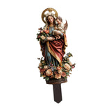 Maxbell 2D Acrylic Sign Religious Figure Garden Stake for Outside Backyard Farmhouse Mother and Child