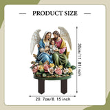Maxbell 2D Acrylic Sign Religious Figure Garden Stake for Outside Backyard Farmhouse Holy Family