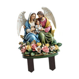 Maxbell 2D Acrylic Sign Religious Figure Garden Stake for Outside Backyard Farmhouse Holy Family