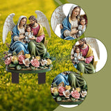 Maxbell 2D Acrylic Sign Religious Figure Garden Stake for Outside Backyard Farmhouse Holy Family