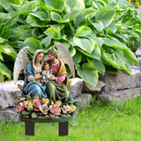 Maxbell 2D Acrylic Sign Religious Figure Garden Stake for Outside Backyard Farmhouse Holy Family