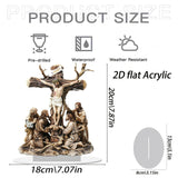 Maxbell Jesus Crucifix Cross Sign Novelty 2D Flat Acrylic for Restaurant Indoor Dorm