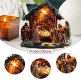 Maxbell Acrylic Plaque Fireplace Shelf Holiday 2D Flat Christmas Nativity Scene Sign