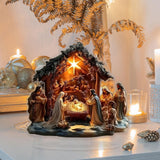 Maxbell Acrylic Plaque Fireplace Shelf Holiday 2D Flat Christmas Nativity Scene Sign