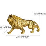 Maxbell Lion Statue Crafts Birthday Gift Animal Sculpture for Bedroom Indoor Desktop