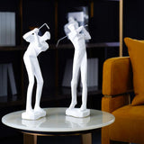 Maxbell Golf Themed Figurine Aesthetic Human Sculpture for Room Wedding Housewaiming 813W