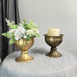 Maxbell Floral Arranger Plant Vase Plant Pot for Restaurant Living Room Dining Table Gold