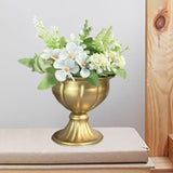 Maxbell Floral Arranger Plant Vase Plant Pot for Restaurant Living Room Dining Table Gold